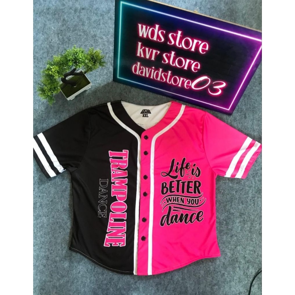 Kaos OlahRaga Full Printing,Jersey Olahraga,BaseBal,Zumba,Trampolin,Baju Blouse Sport,Trampoline