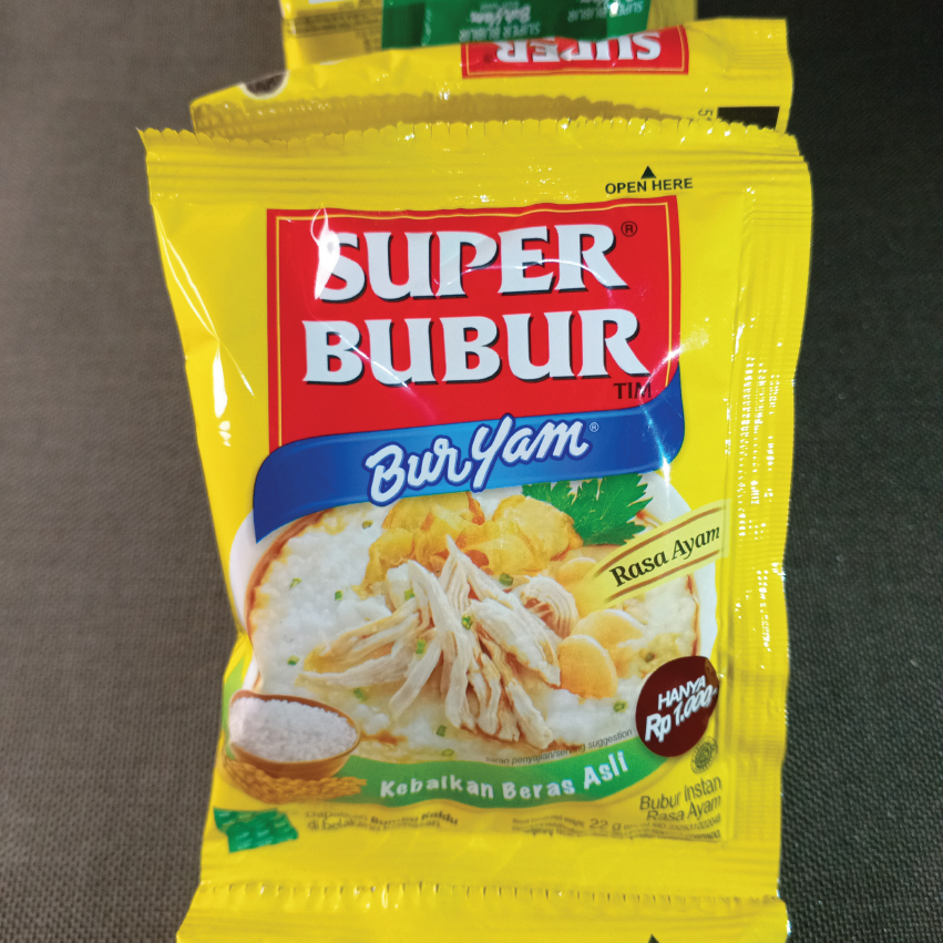 

Super Bubur Buryam 1 Renteng Bubur Ayam Isi 10pcs @22g Makanan Instant Kemasan Sachet Renceng Eceran