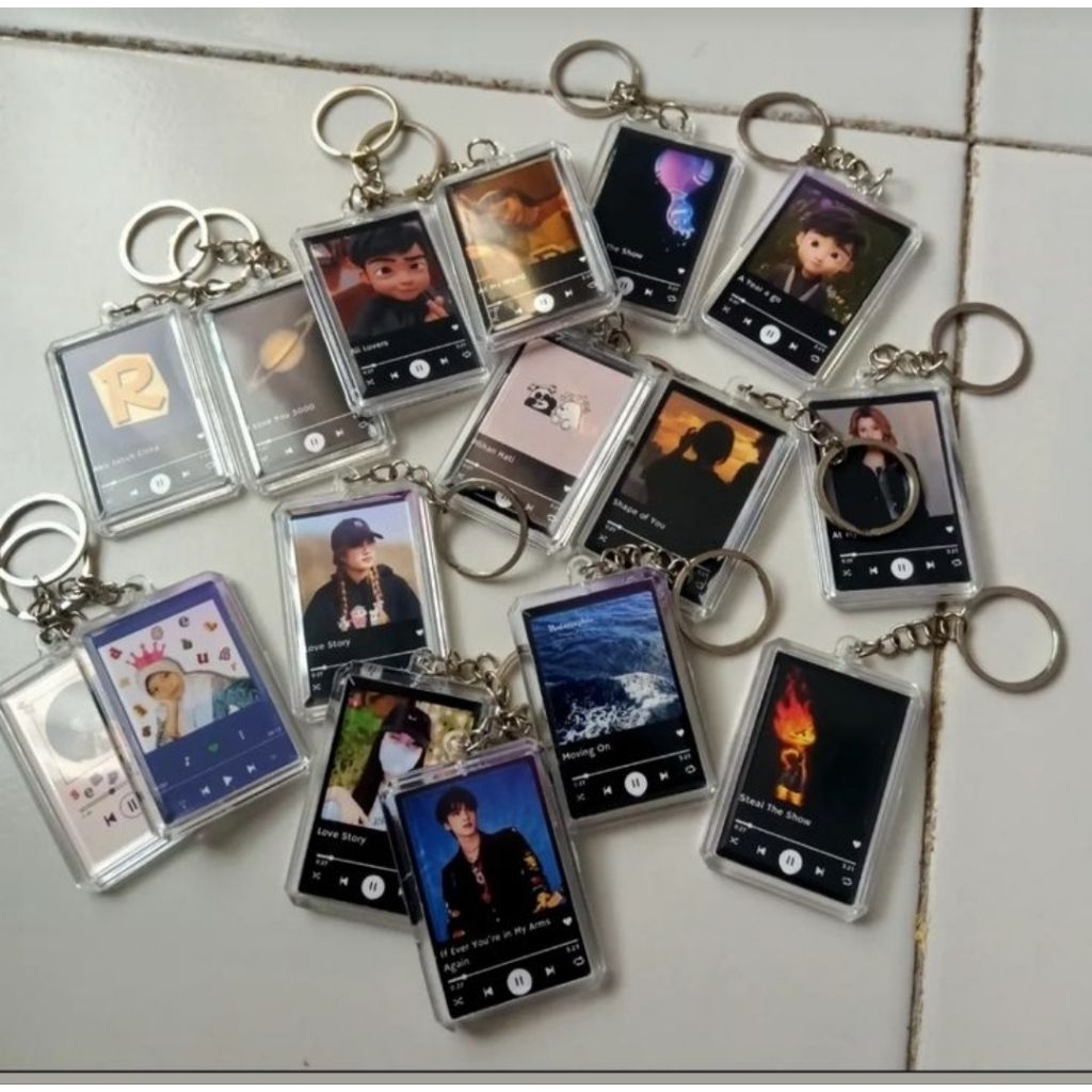 KEYCHAIN SPOTIFY GANTUNGAN KUNCI CUSTOM SPOTIFY