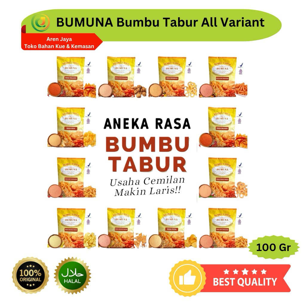 

Bumuna Bumbu Tabur All Variant Praktis Hemat 100 Gram Original