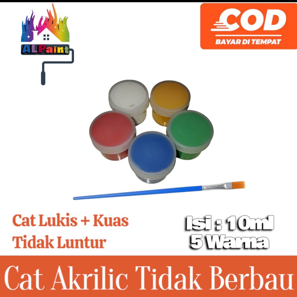 

ALPaint Cat Akrilic / Cat Lukis 5 Warna Isi 10ml