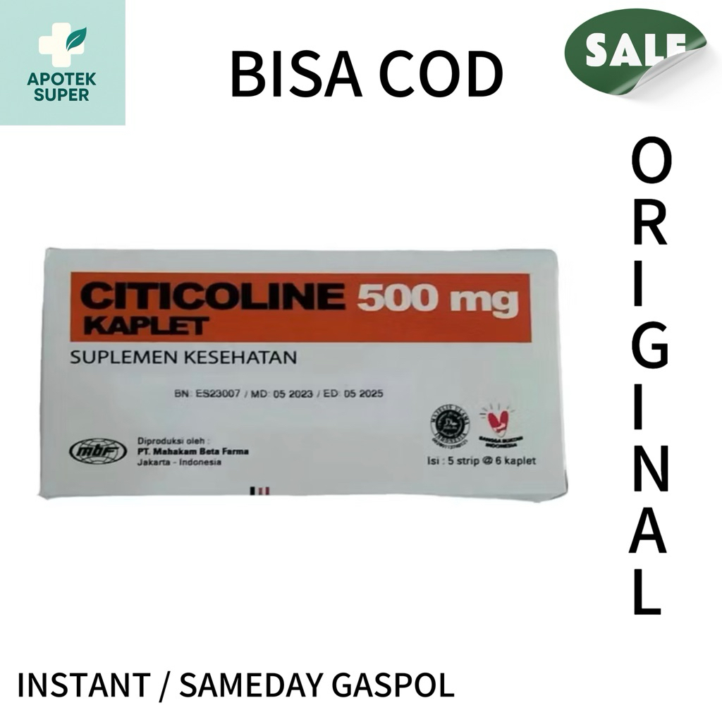 CITICOLINE MAHAKAM 500 MG BOX 30 KAPLET