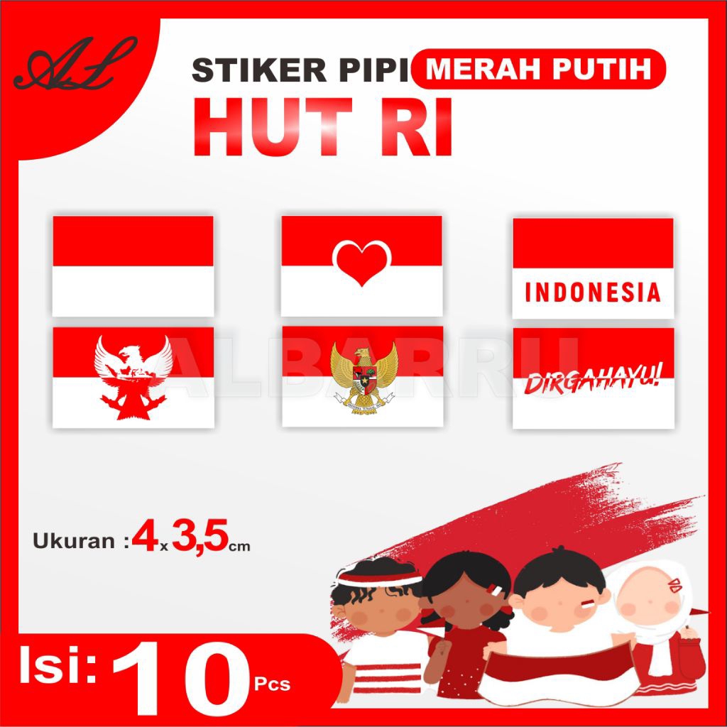 

Stiker Bendera Merah Putih 10 pcs – Stiker Pipi / Stiker Wajah Tema Kemerdekaan RI /Stiker HUT 17 Agustus / stiker Indonesia