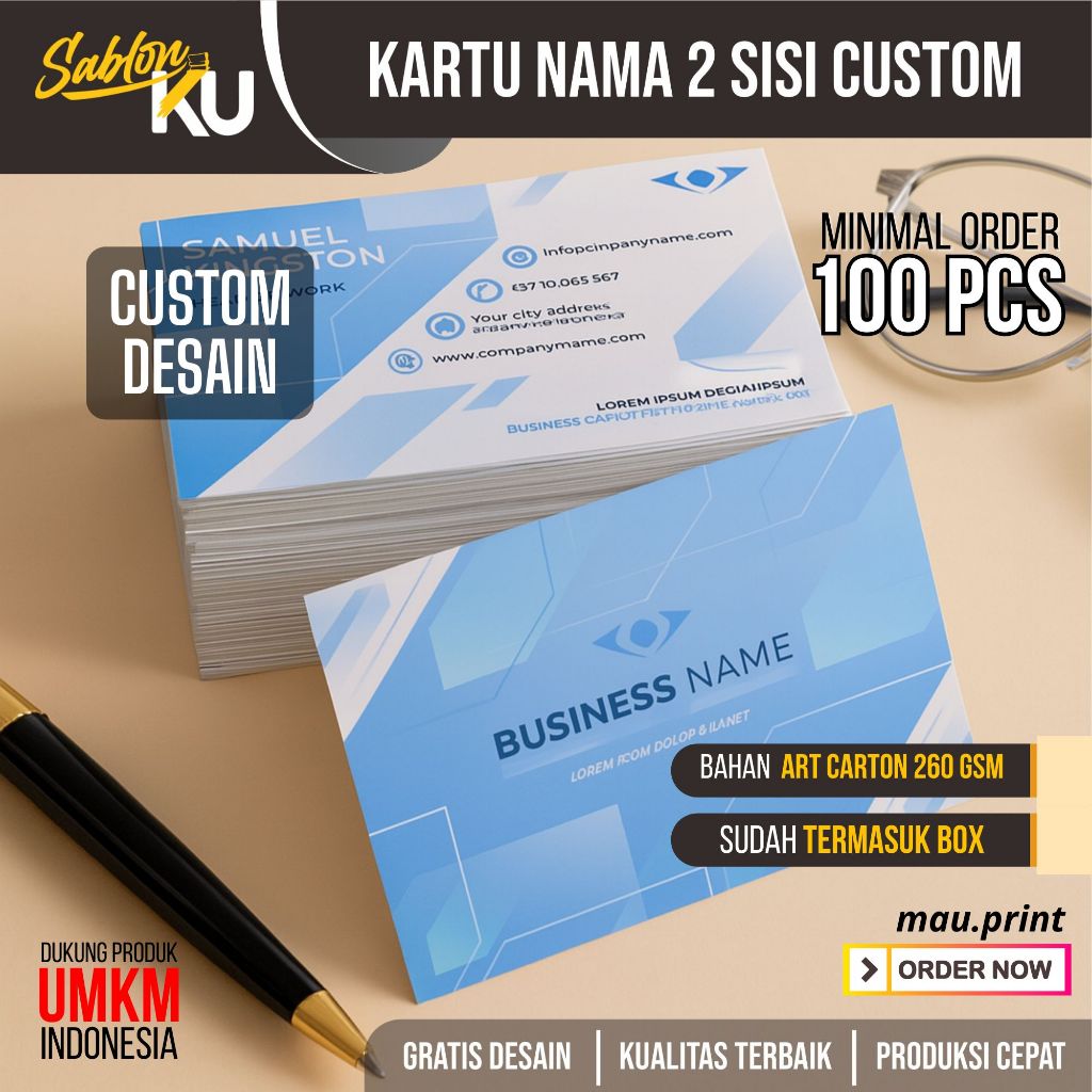 

Print Cetak kartu nama member card kartu member name card custom desain 2 sisi olshop laundry perusahaan murah