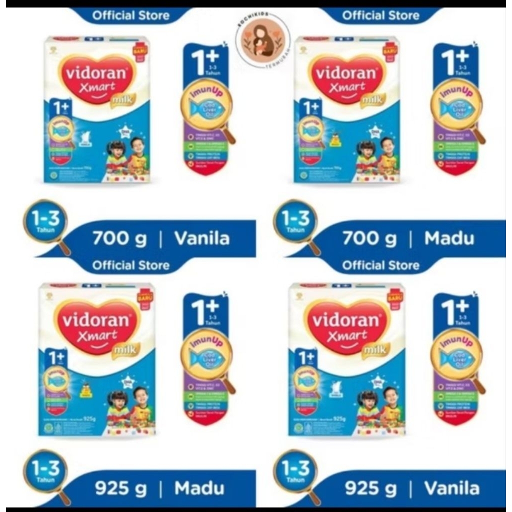 

Vidoran Xmart 1+ Madu/Vanila 700/925gram