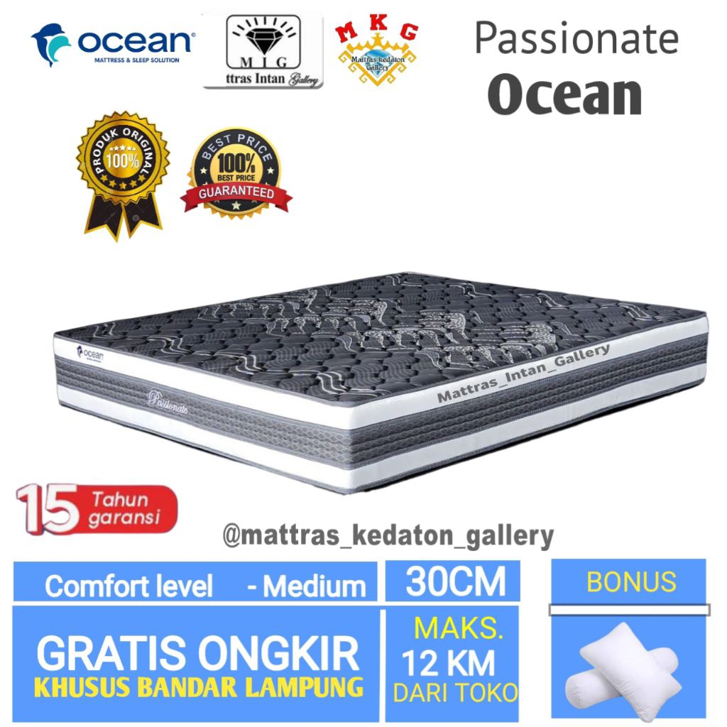Kasur Ocean Springbed Passionate T30 Cm - kasur spring bed ocean Spring bed size 160 - 180 bandar la