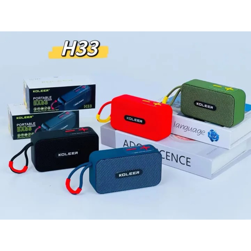 Spiker Bluetooth H33, Speaker Super Bass Mini, Speaker Murah Full Bass
