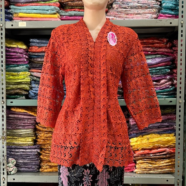 Atasan/Blus brokat hoki kartini /Blouse brokat Hoki model kartini