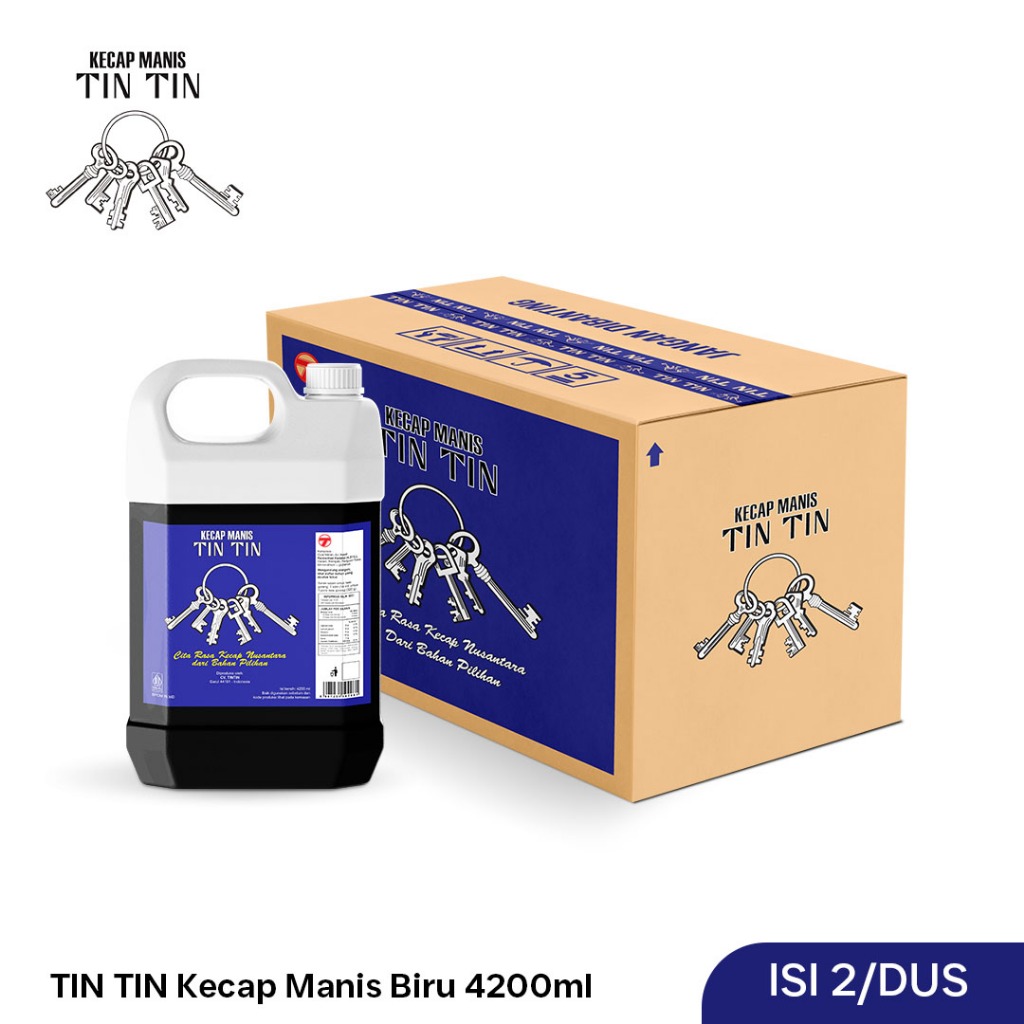 

TIN TIN CAP KUNTJI Kecap Manis Biru Jerigen 4200ml ISI 2 pcs