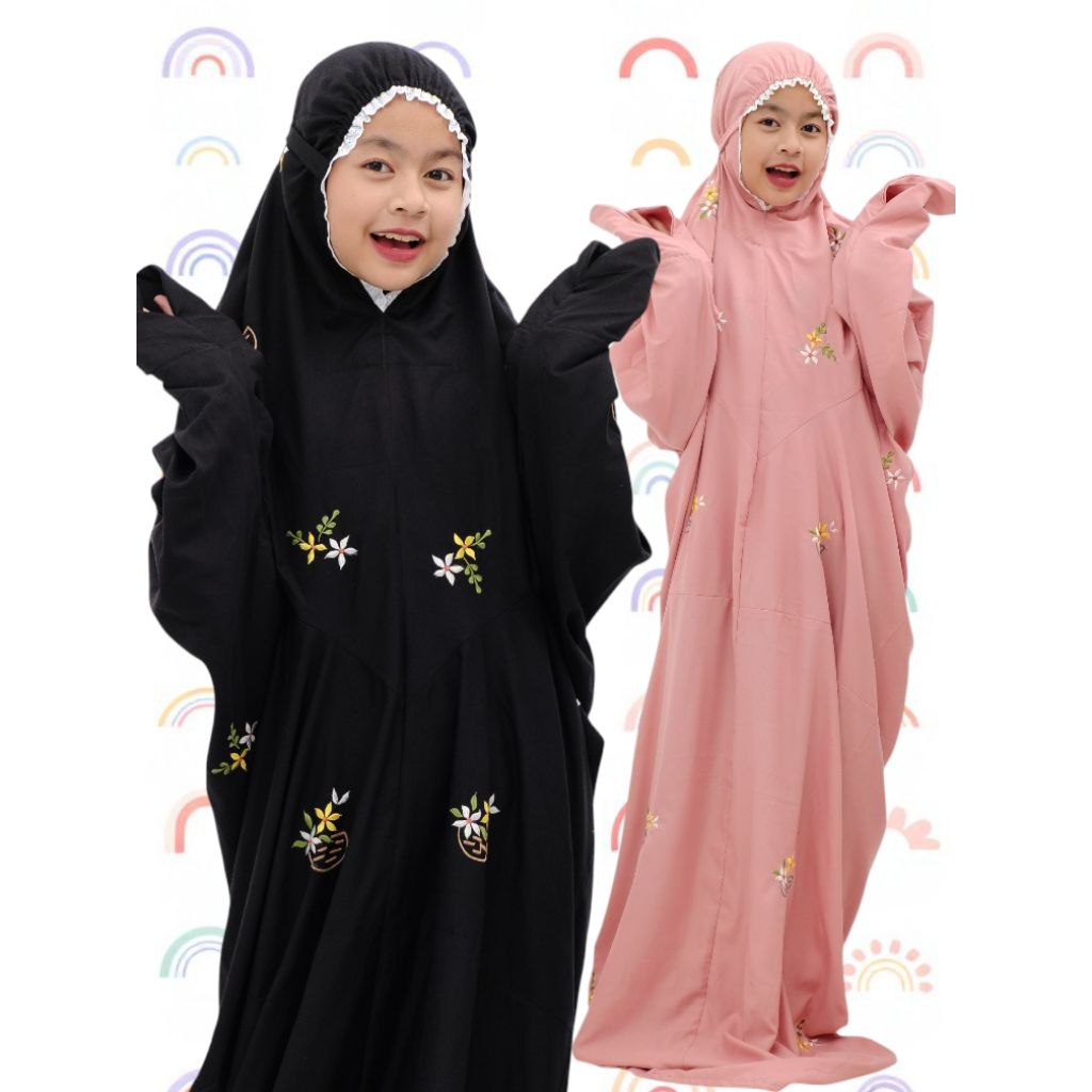 Mukena anak mukena terusan CAMELIA  anak 5sd-2smp full bordir
