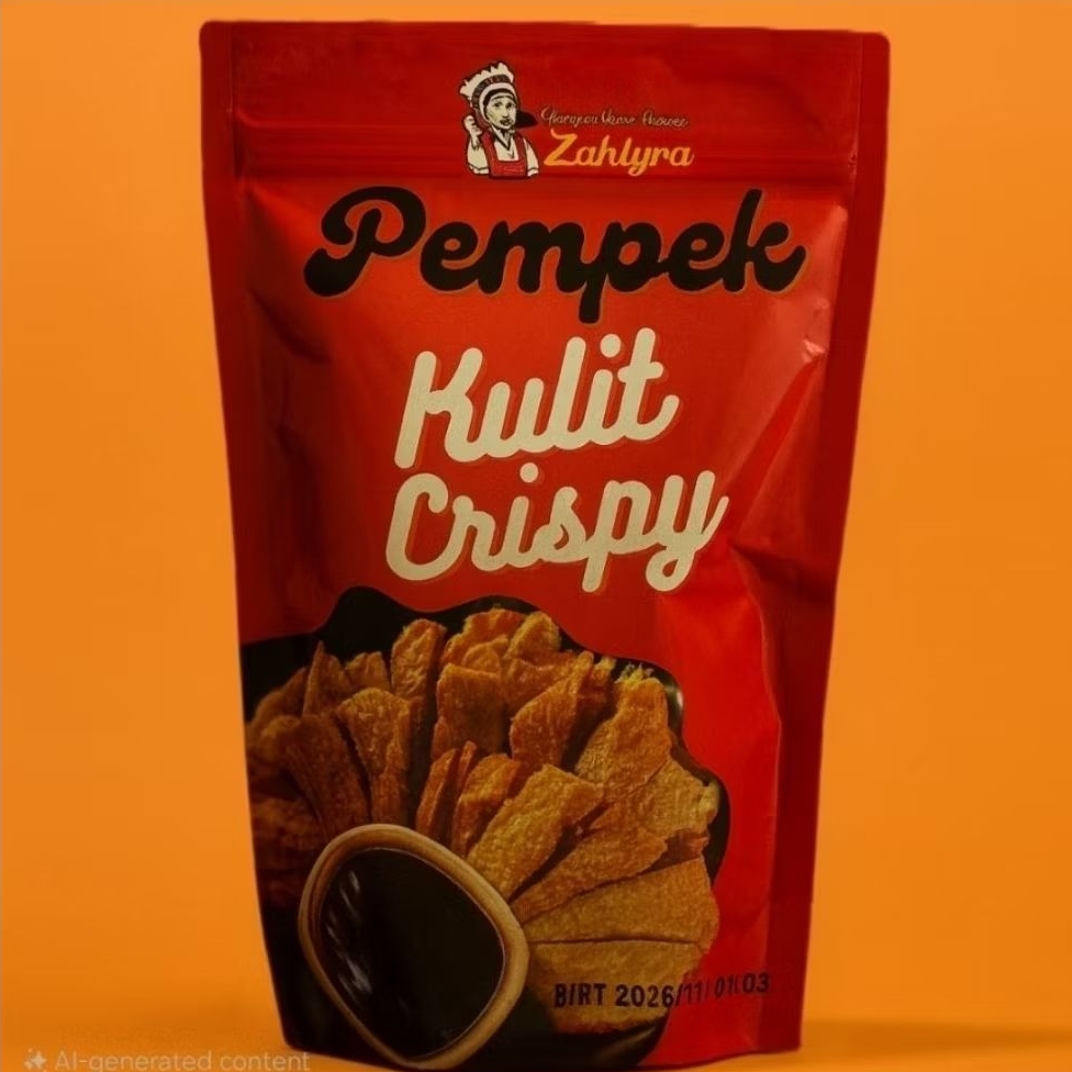 

Pempek Empek Empek Kulit Crispy Halal Asli Palembang Kulit Ikan Kakap Spesial 130 gram PIRT