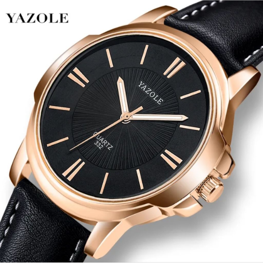 Jam Tangan Pria YAZOLE R 05 Waterresistant Original Luxury KULIT