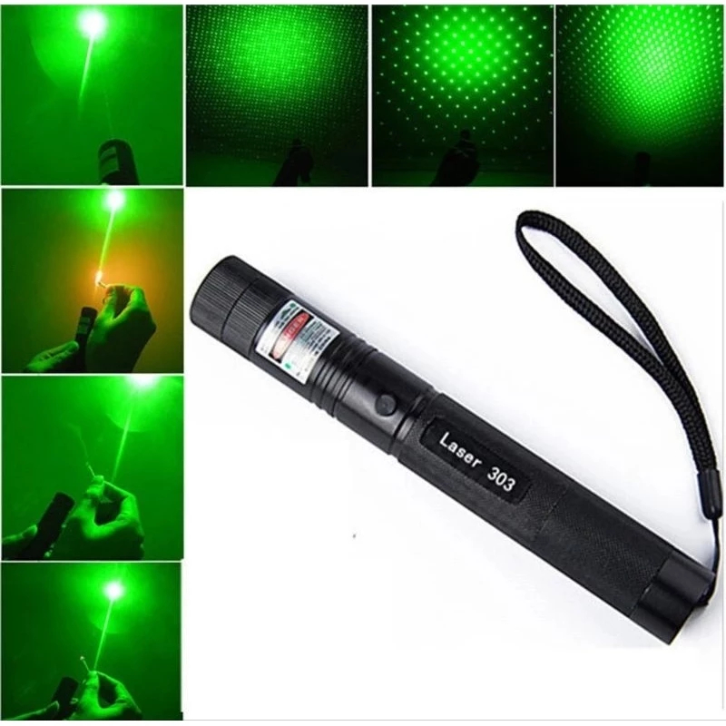 Laser Hijau Green Laser Pointer Jarak Jauh 303 Baterai Charger