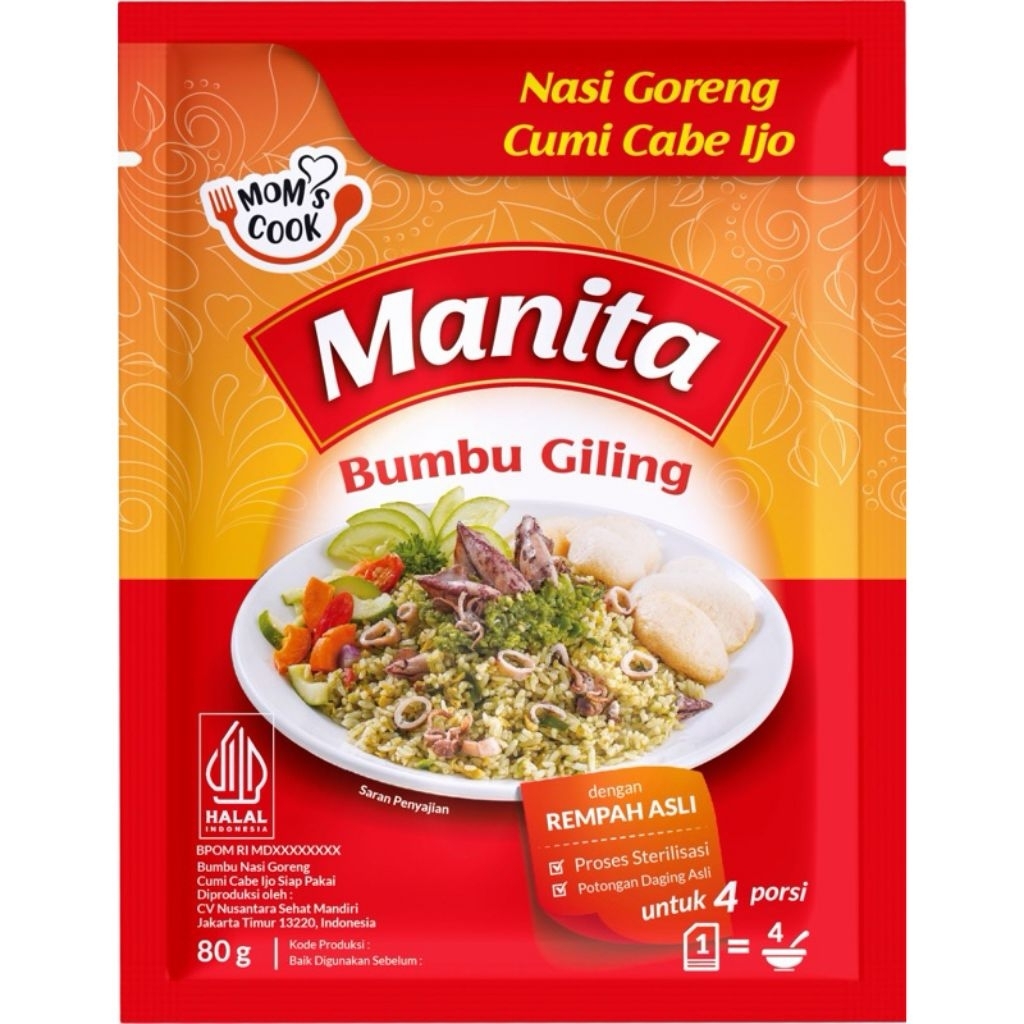 

Bumbu nasi goreng cumi cabe ijo 80g