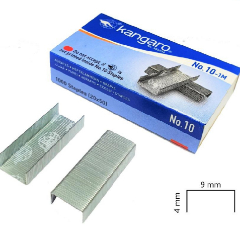 

Isi Staples Kangaro NO.10-1M / 1Pak Isi 20 Staples Kangaro kecil