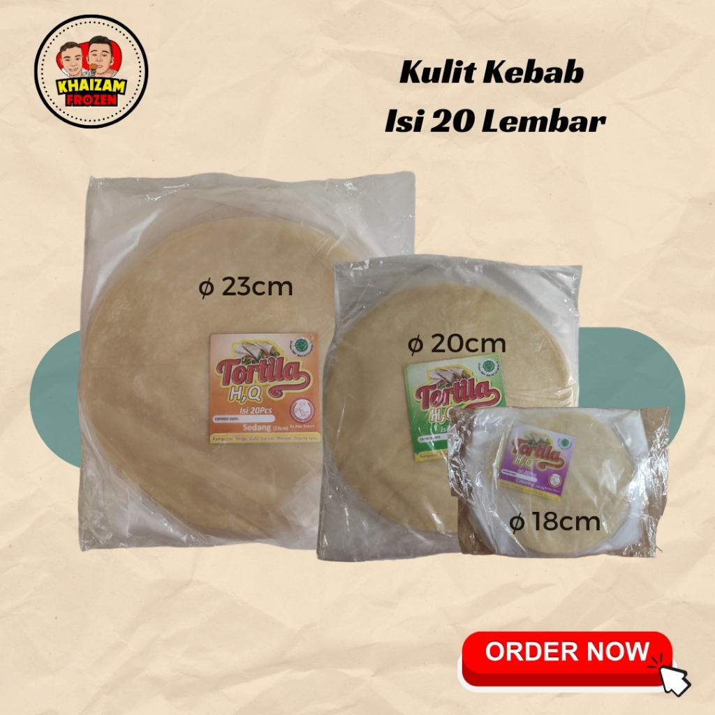 

Kulit Kebab Frozen | Siap Pakai, Praktis & Higienis | Untuk Usaha atau Rumahan