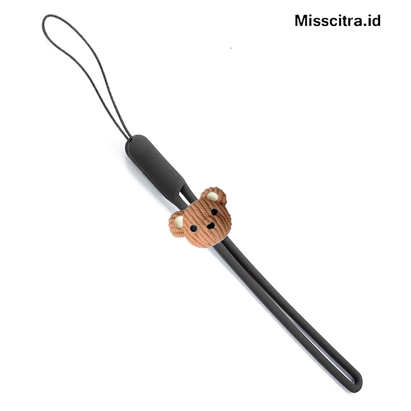 SM412 Tali Gantungan Handphone Bahan Silicone Karakter 3D Kartun Charm Universal MC