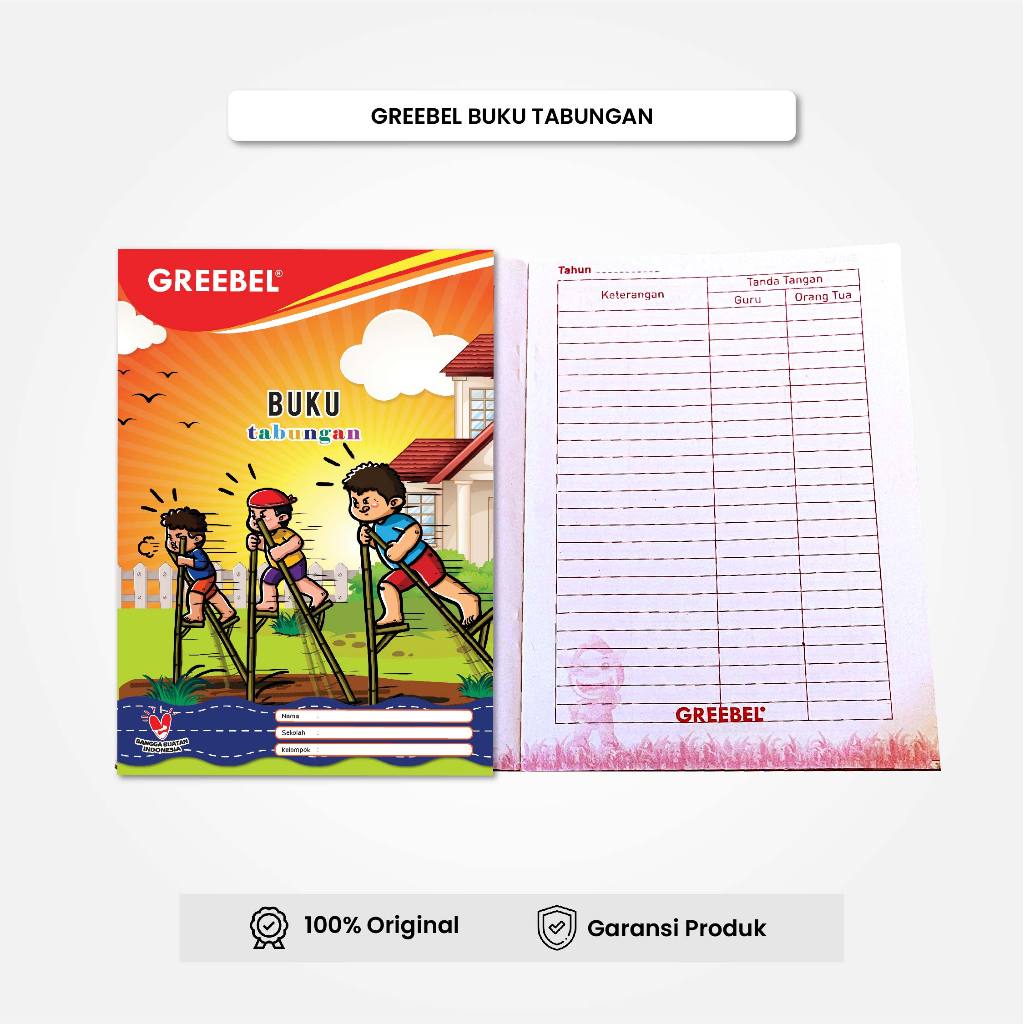 

Buku Tabungan Greebel A6 34 Lembar / Buku Catatan Menabung / Buku Anak Sekolah
