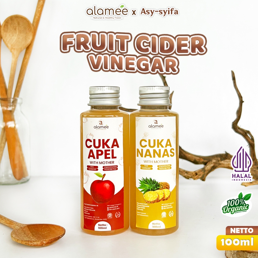 

ALAMEE Cuka Apel Nanas Original Vinega With Mother Premium Organik Pine Apple Cider Vinegar Vinega