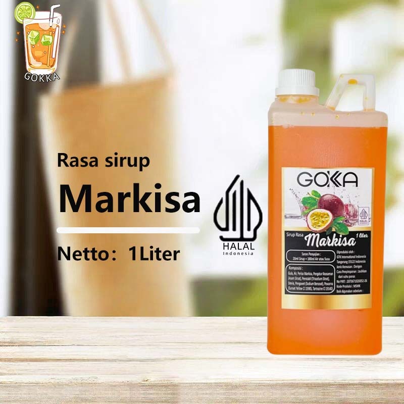 

GОKKA Syrup / Markisa Flavoured Sirup / Sirup Markisa 1L International Halal / Sirup Markisa Premium 1Liter
