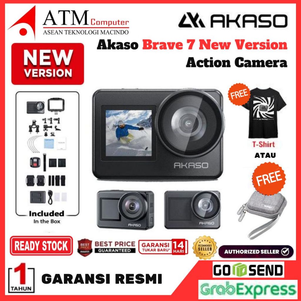 Akaso Brave 7 New Version 4K Action Cam Camera Akaso Brave7 Garansi Resmi