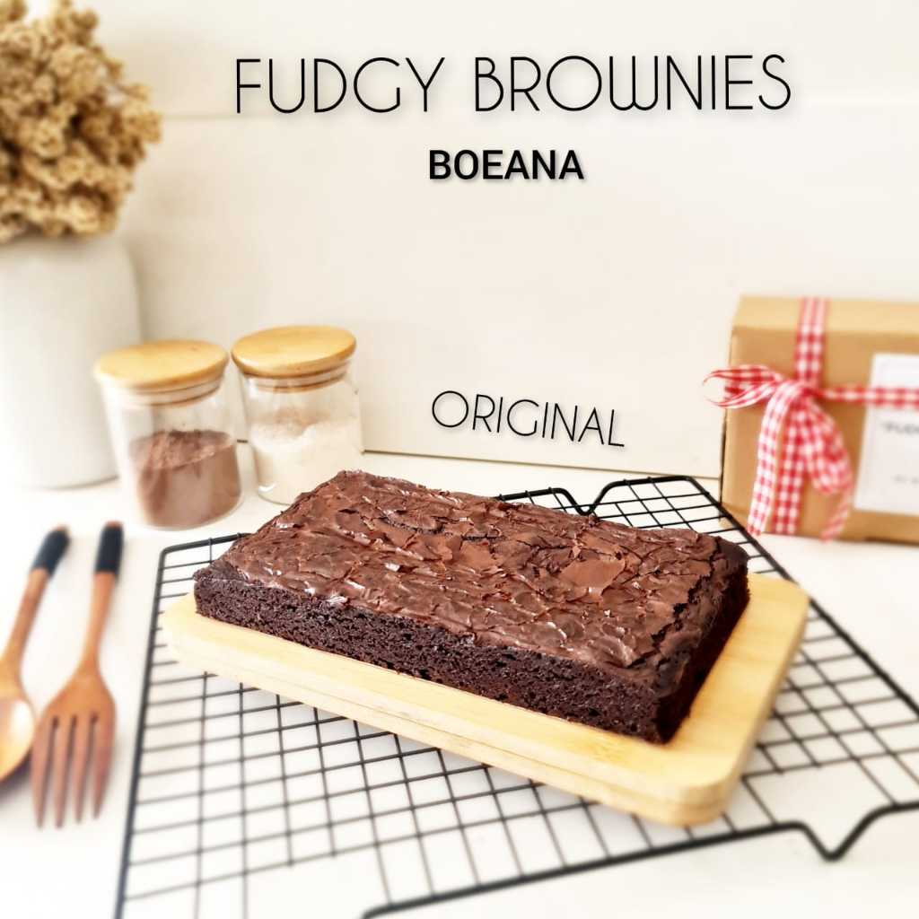 

BOEANA - Brownies Panggang (ORIGINAL) - Uk 20x10 - Pasti Nyoklat Banget - Fudgy Brownies Panggang - Brownies panggang Premium Bandung