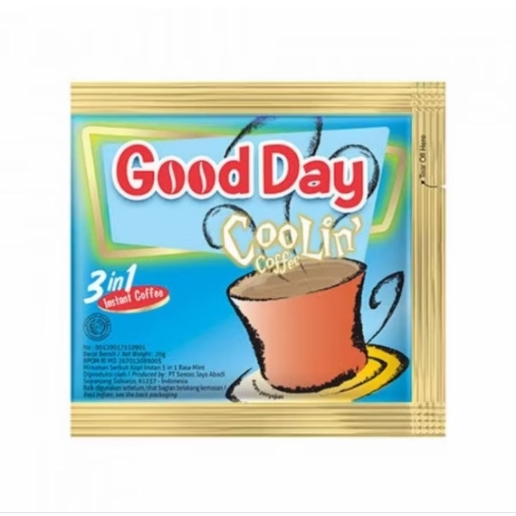 

Kopi instan Good Day Coolin 1 renceng isi 10pcs