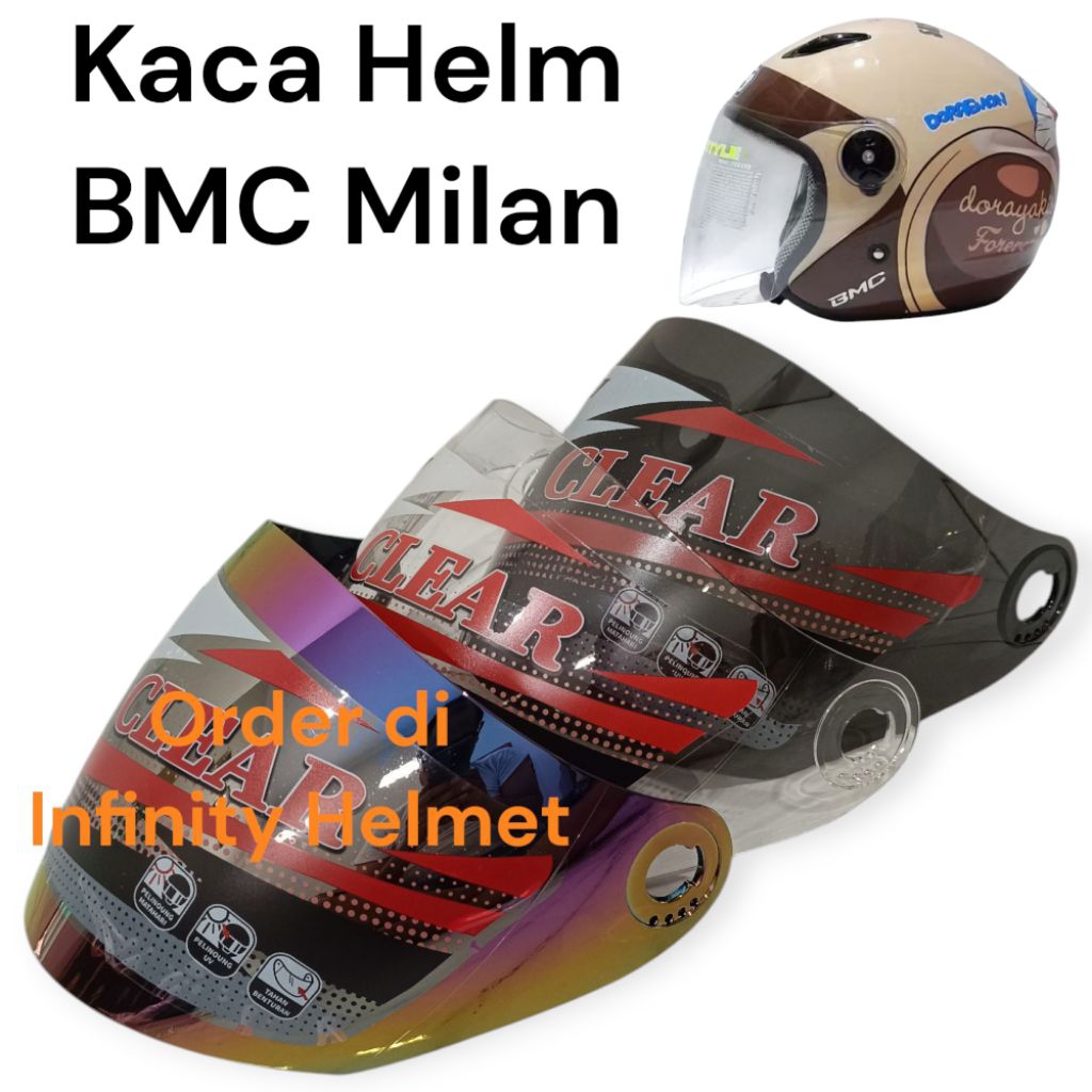 Kaca Helm BMC Karakter Doraemon Kaca Helm BMC Milan Doraemon