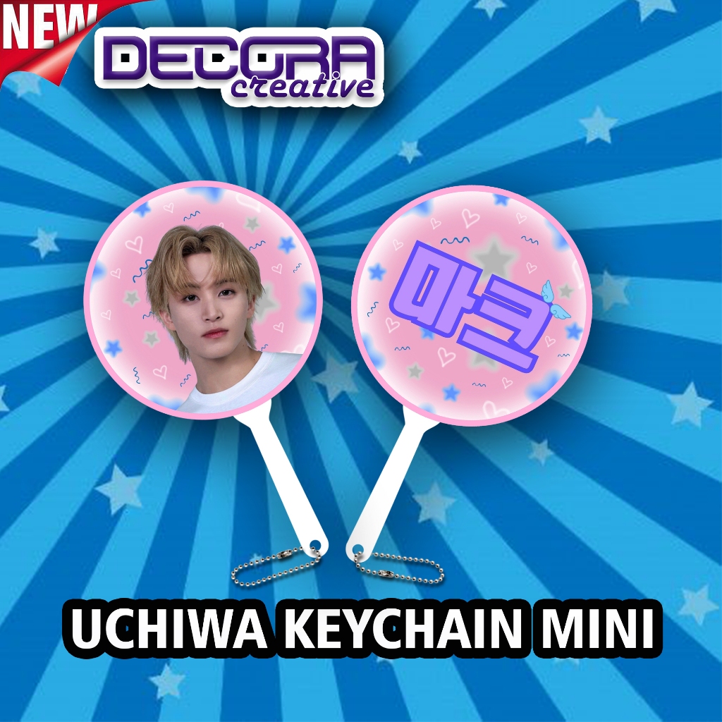 NCT DREAM PINK SERIES | KIPAS TANGAN UCHIWA FAN MINI KPOP FANMADE BAHAN CROMO | MARK LEE HAECHAN REN