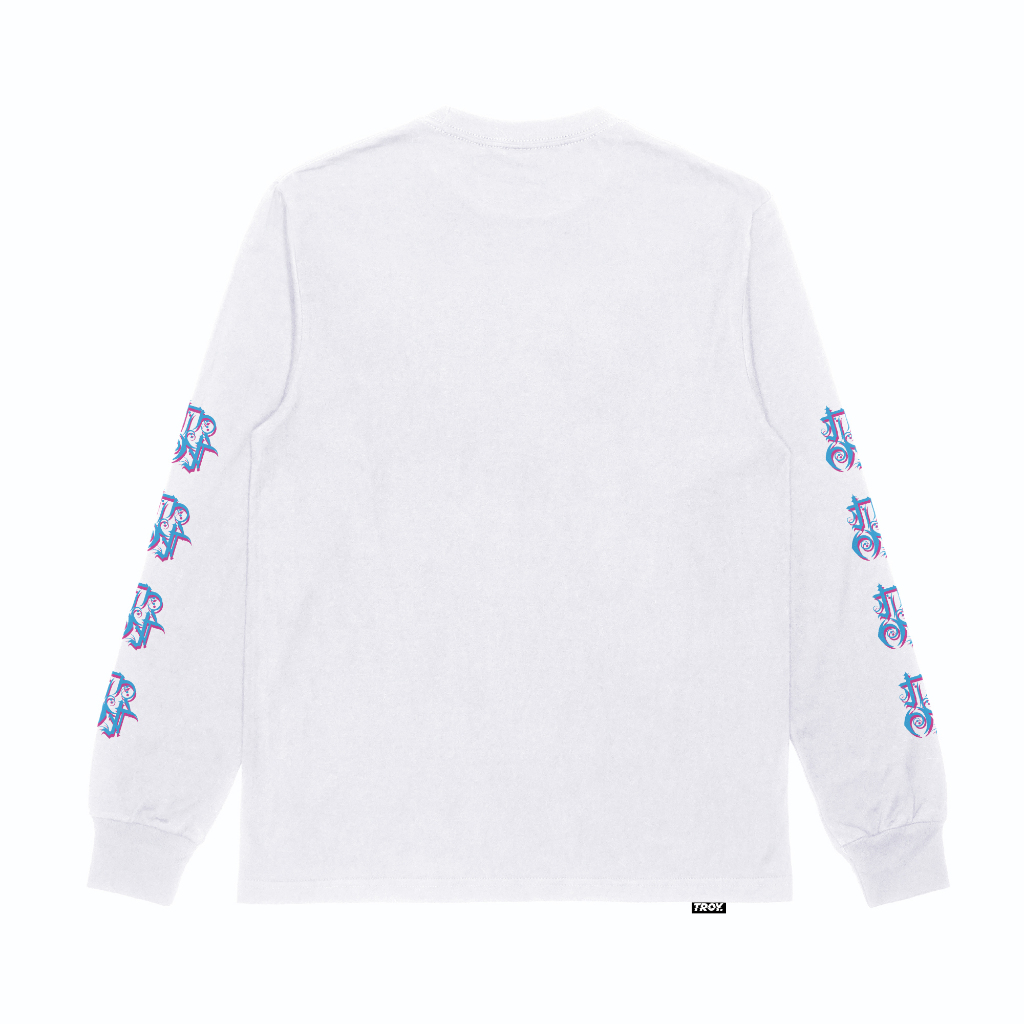 Troy Company Longsleeve Tshirt White Tearless - Kaos Putih Lengan Panjang LS 3217