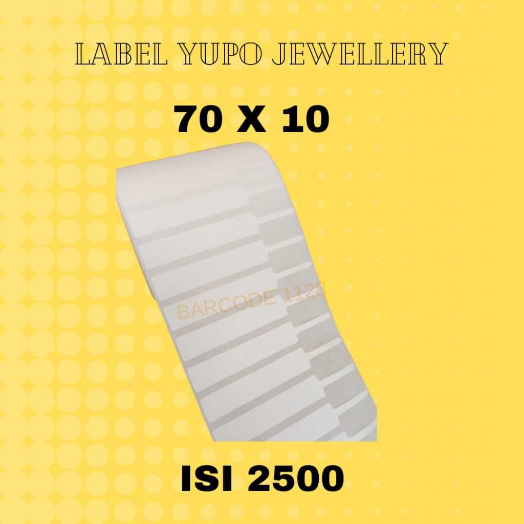 

Label Barcode Yupo 70x10mm ISI 2500pcs /Label Toko Emas/Stiker Jawelery