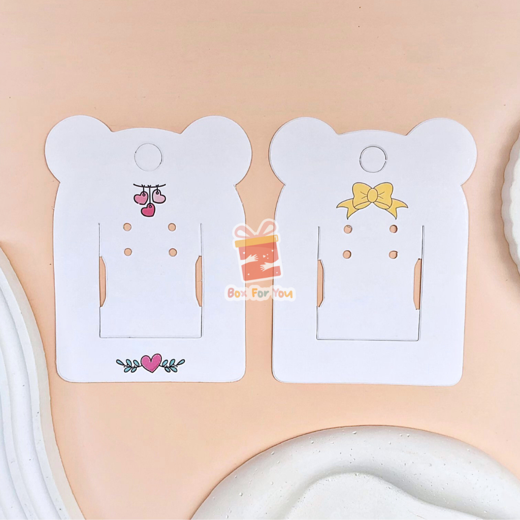 Custom Label Gantung/Hang Tag untuk Aksesoris Anting, Karet/Jepit Rambut