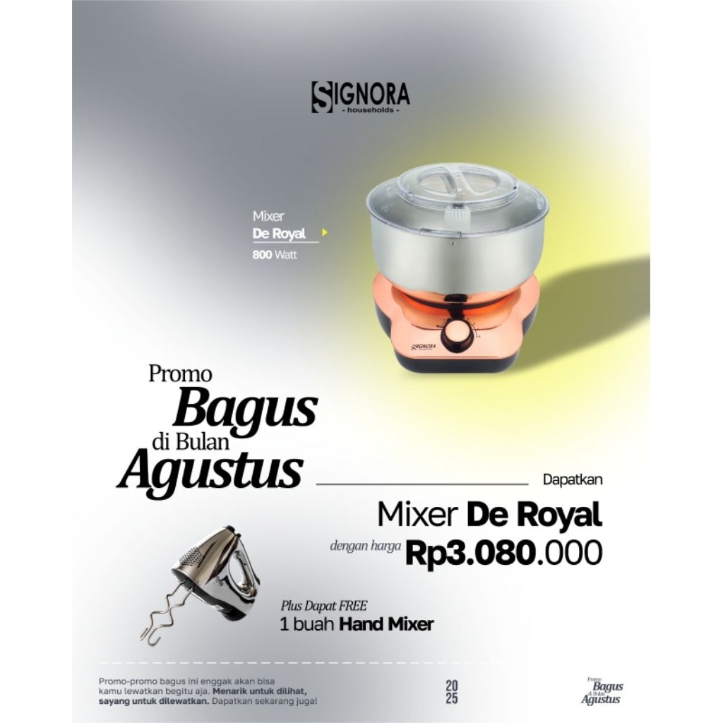 MiIXER DE ROYAL SIGNORA/MIXER SIGNORA/PEMBUAT ROTI