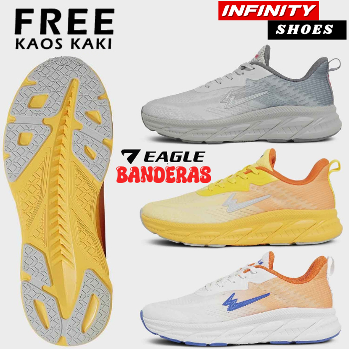 EAGLE BANDERAS Running Daily Running LifeStyle Shoes - Sepatu Running Pria Wanita Original Eagle