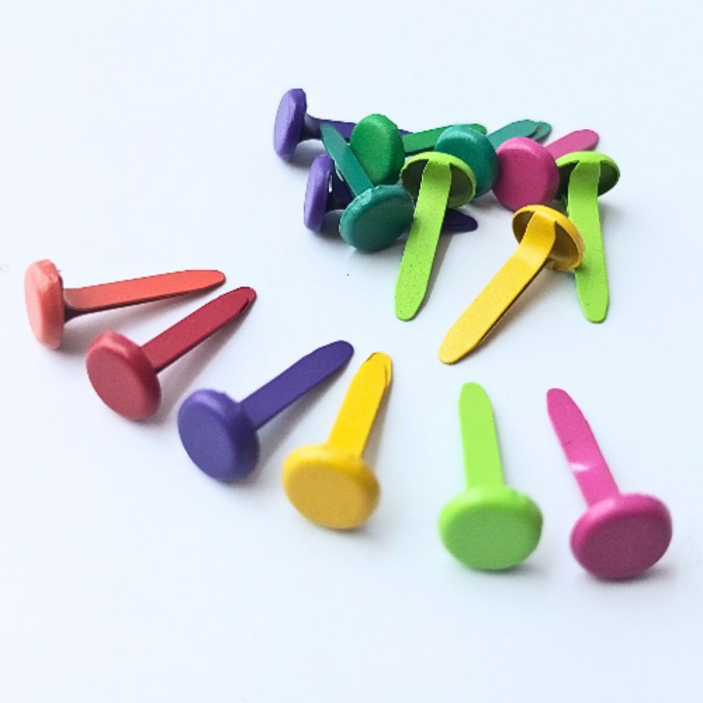 

25PCS PAKU BELAH 18x17mm PAPER FASTENER COLORFULL