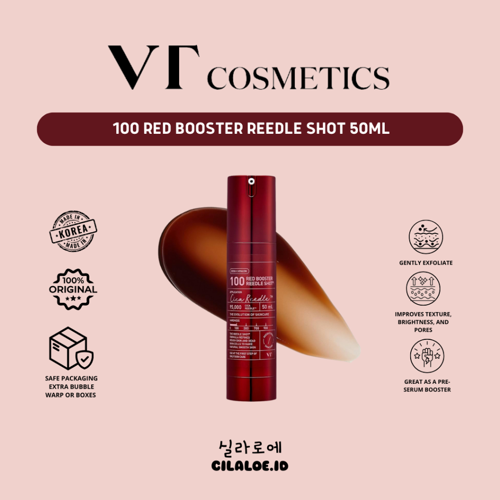 [READYSTOCK] VT COSMETICS 100 Red Booster Reedle Shot 30ml | CILALOE.ID 100%ORIGINAL