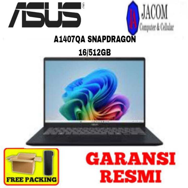 LAPTOP ASUS A1407QA SNAPDRAGON X X126100 16/512GB BLUE ORIGINAL GARANSI RESMI