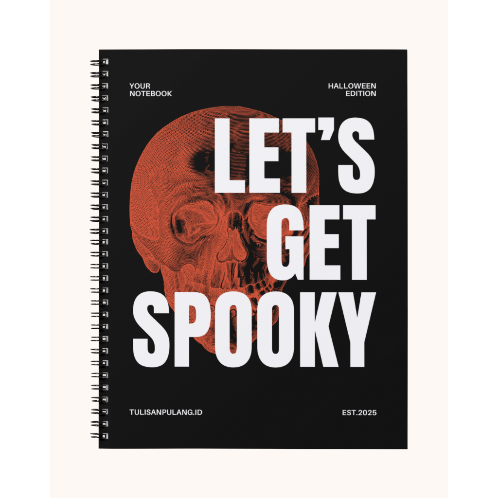 

Notebook Reflektif A5 Spiral – 50 Halaman Hitam Putih | HVS 80gsm & 100gsm – Let’s Get Spooky