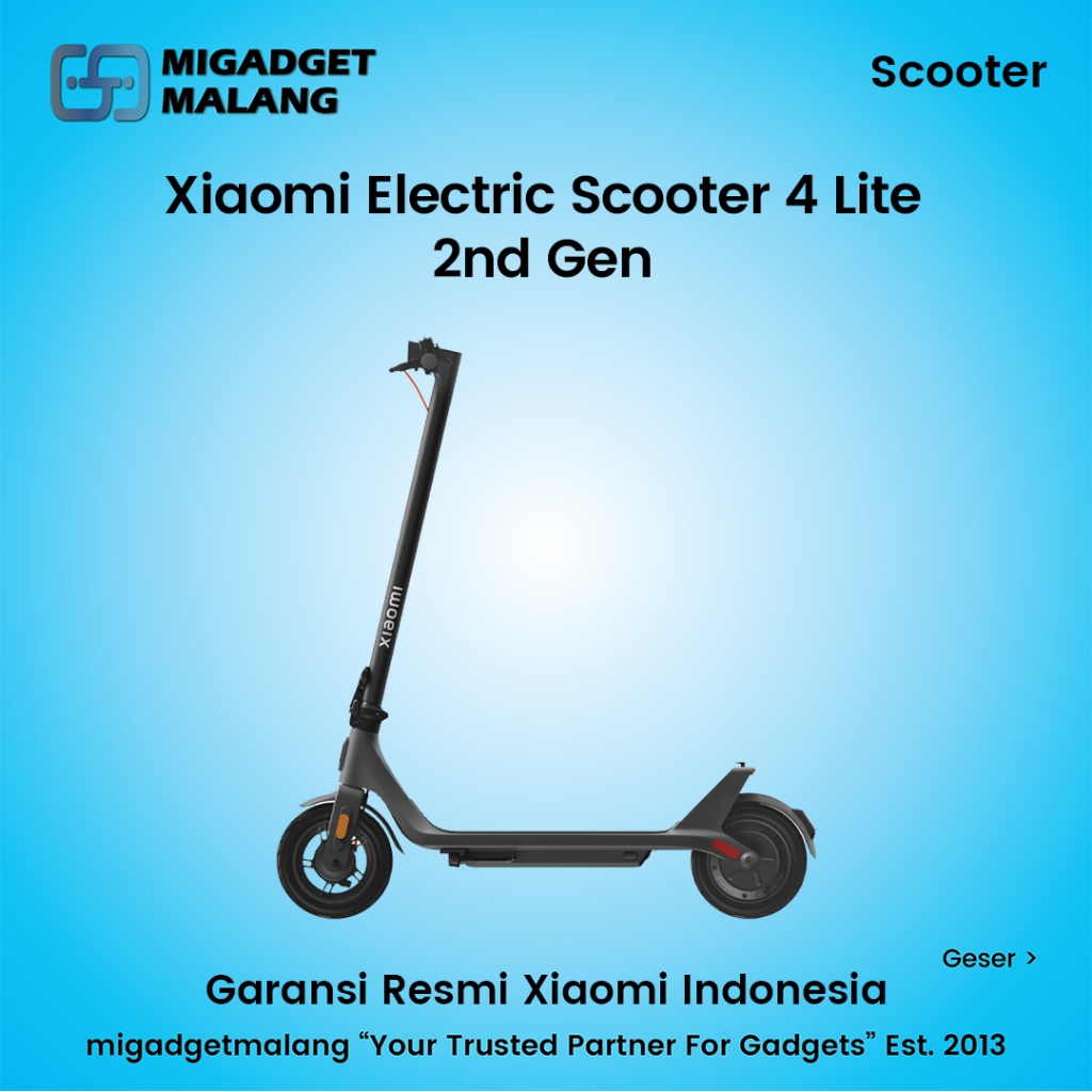 Xiaomi Electric Scooter 4 Lite 2nd Gen 25km/h Skuter Listrik Lipat Dewasa