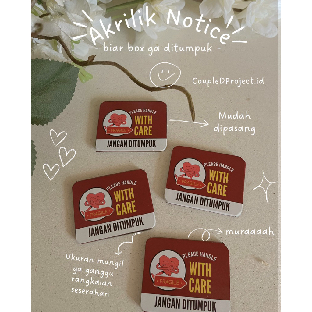 Akrilik Notice Seserahan