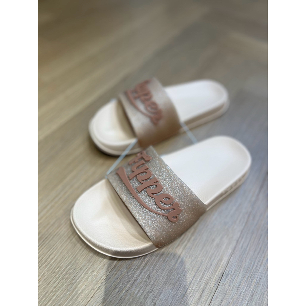 fipper slip on glitzy-brown
