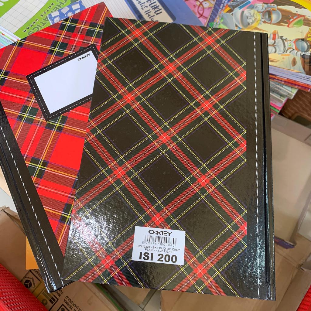 

Buku hard Cover Folio isi 200 lembar Okey kiky