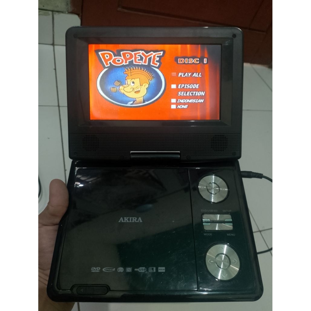 DVD portable Akari second nyala minus
