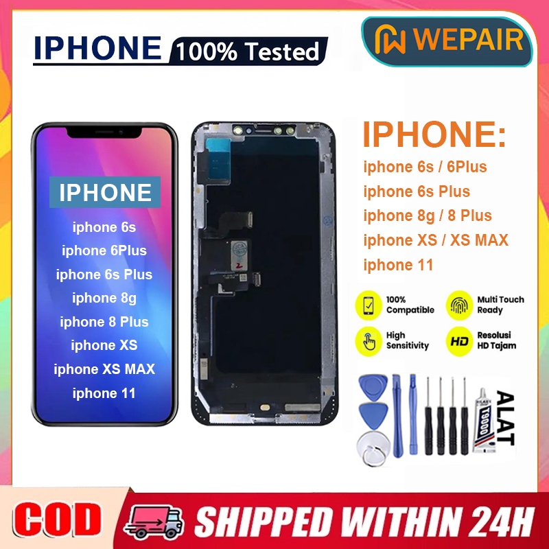 【ORIGINAL】WEPAIR LCD Touchscreen iphone 6s /6 Plus /6s Plus /8G /8 Plus /XS  /XS MAX  /11 — original