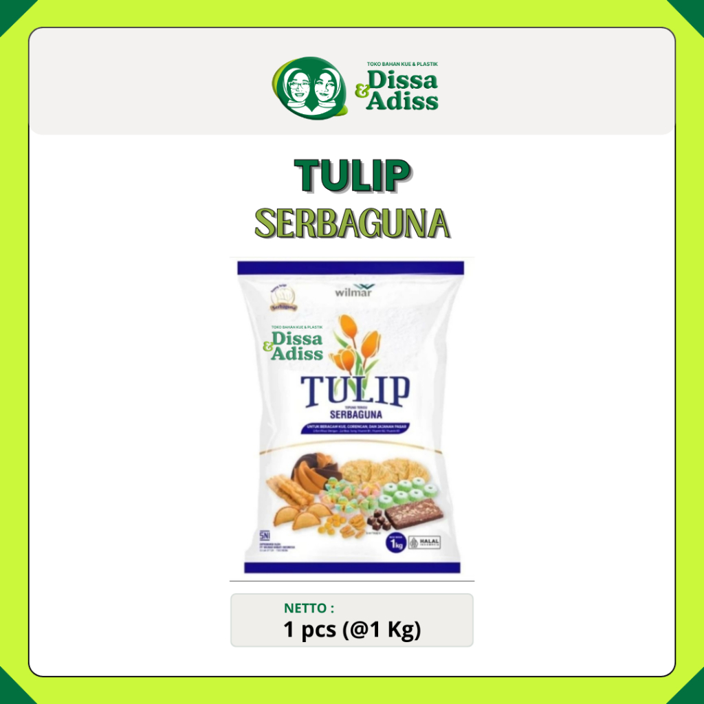 

Paket 5pcs Tepung Terigu Tulip 1kg / Tepung Terigu Tulip 1kg - Tobaqdissa
