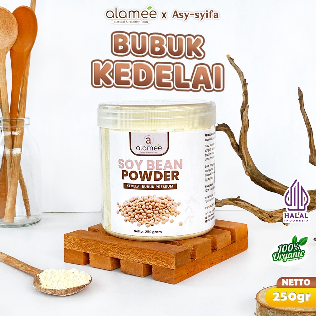 

ALAMEE Soy Milk Bean Powder PREMIUM Bubuk Susu Kacang Kedelai Murni Tinggi Protein Tanpa Gula 250gr