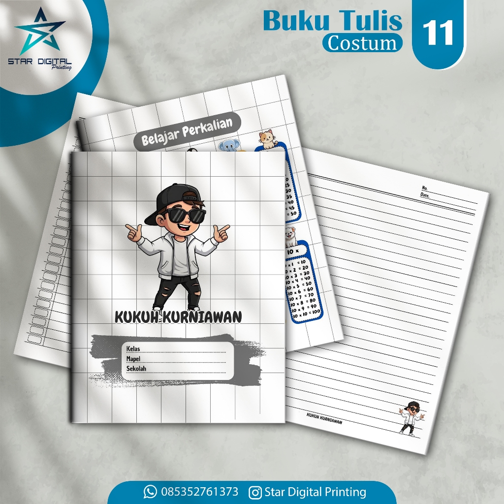 

Buku Tulis Sekolah Custom Nama