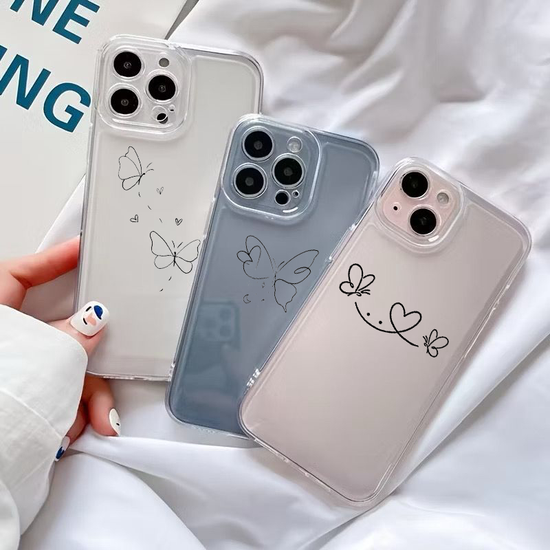 Case Clear Motif - Case Protect Camera For Iphone All Type - case bening untuk iphone  - TPU case lu