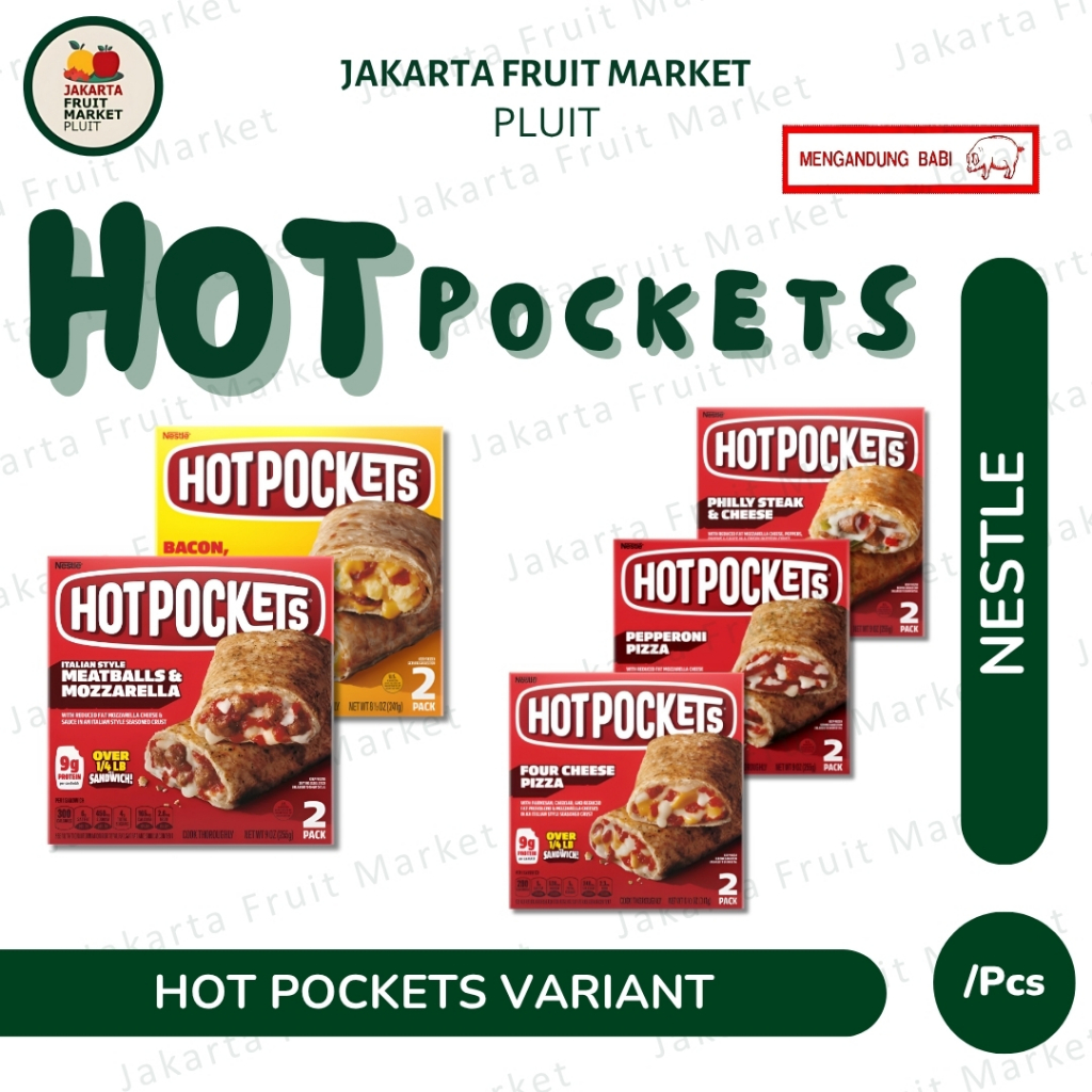 

HOT POCKETS® ITALIAN STYLE MEATBALLS & MOZZARELLA Garlic Buttery 9OZ (225GR)
