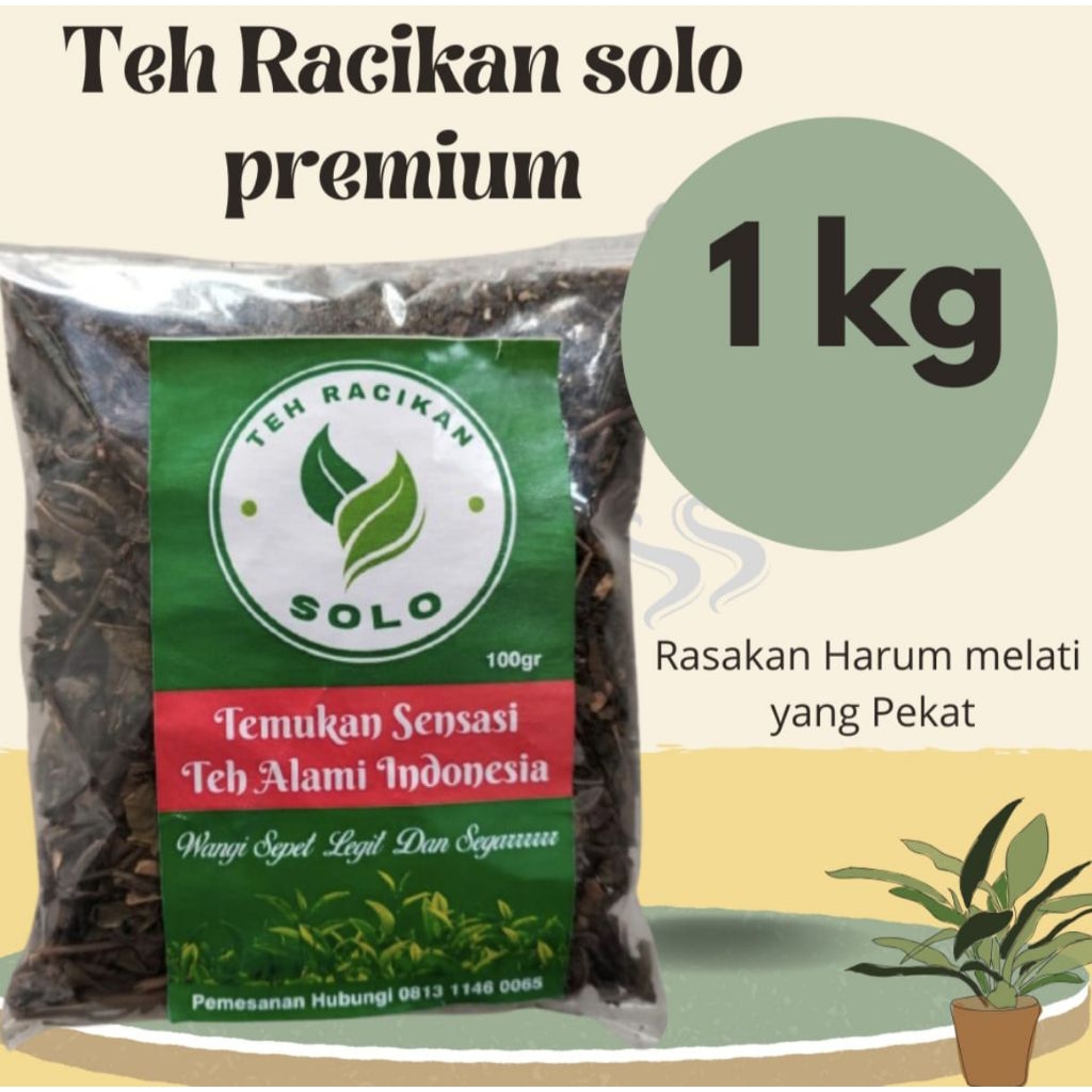 

Teh racikan solo 1kg teh tubruk harum melati teh angkringan wedangan teh racik